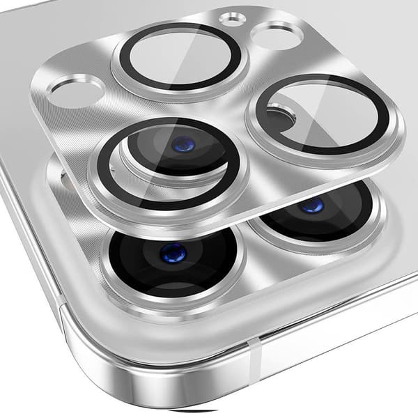 Hat Prince Aluminium Kameraskydd iPhone 14 Pro/iPhone 14 Pro Max Silver