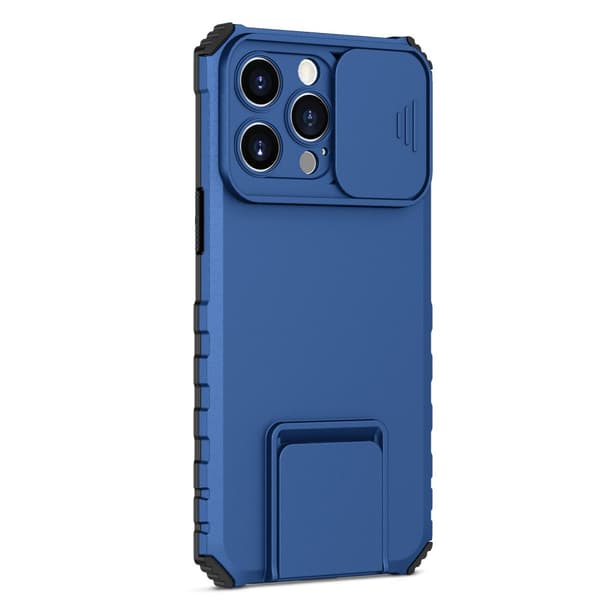 Kickstand Skal iPhone 14 Pro Max Kameraskydd Blå