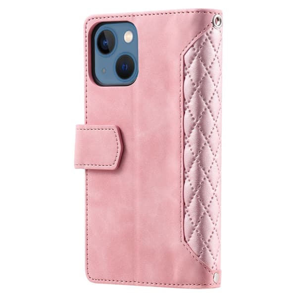 iPhone 14 Plånboksväska Vadderad Rosa