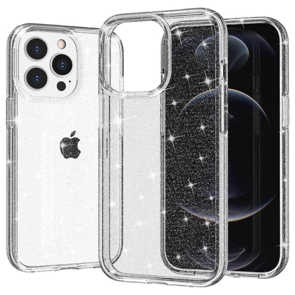 iPhone 14 Pro Max Skal Glitter Transparent