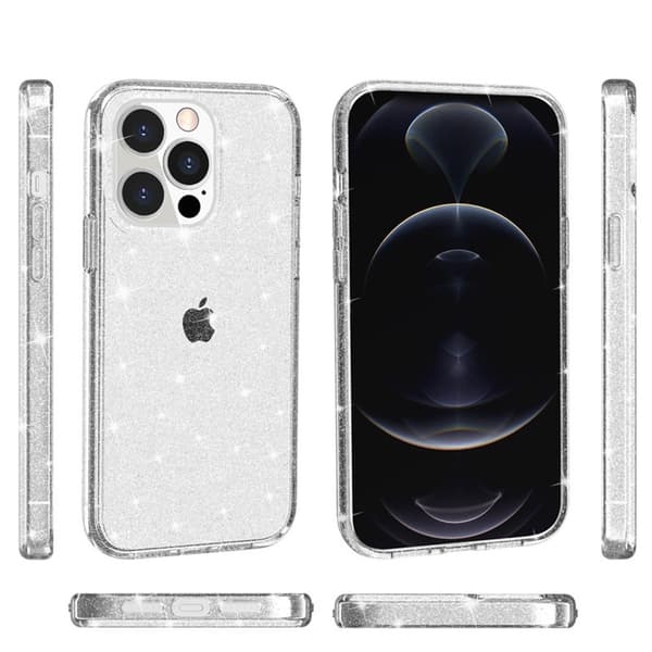 iPhone 14 Pro Max Skal Glitter Transparent