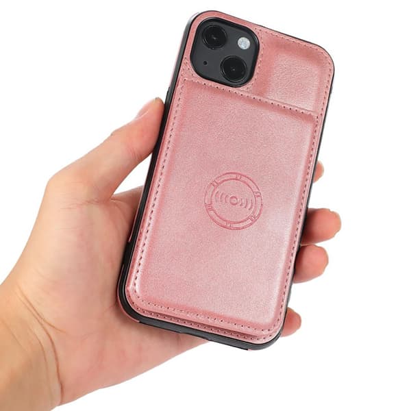 iPhone 14 - Elegant Praktiskt Floveme Skal med Korthållare