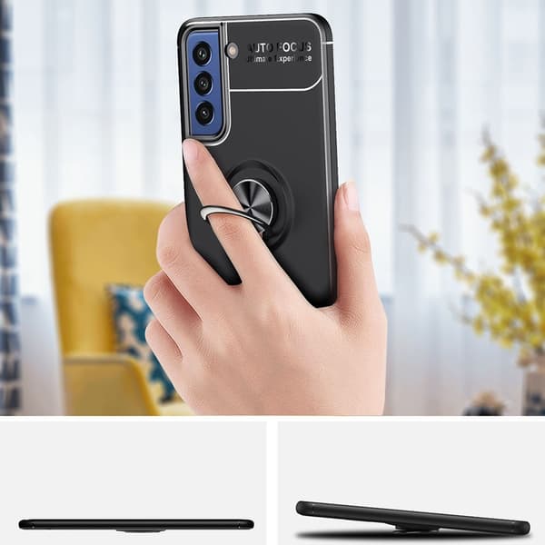 Skal Med Ringhållare Samsung Galaxy S21 FE Svart