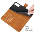 Miniatyrbild 5 av 6: Leather Wallet Samsung Galaxy S22 Cognac
