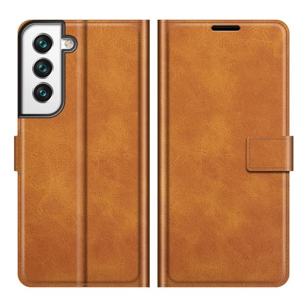 Leather Wallet Samsung Galaxy S22 Cognac