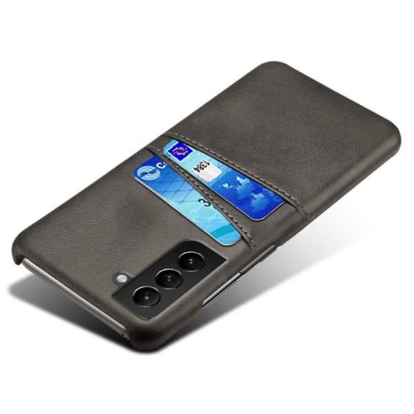 Läderskal Kortfack Samsung Galaxy S22 Svart