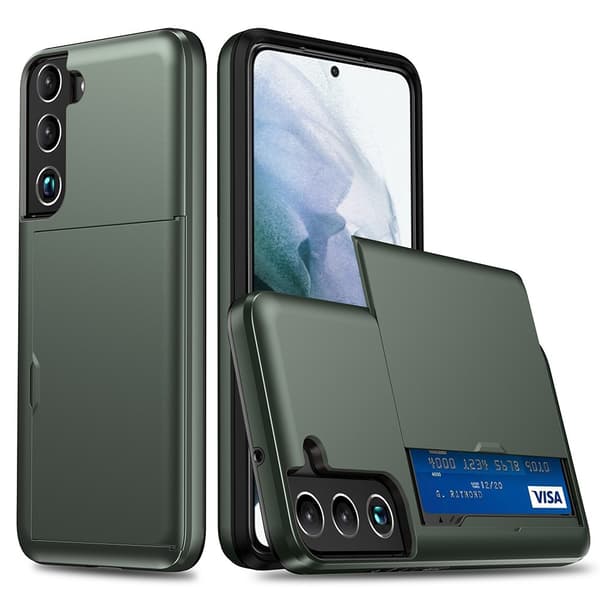 Samsung Galaxy S22 Skal Kortfack Grön