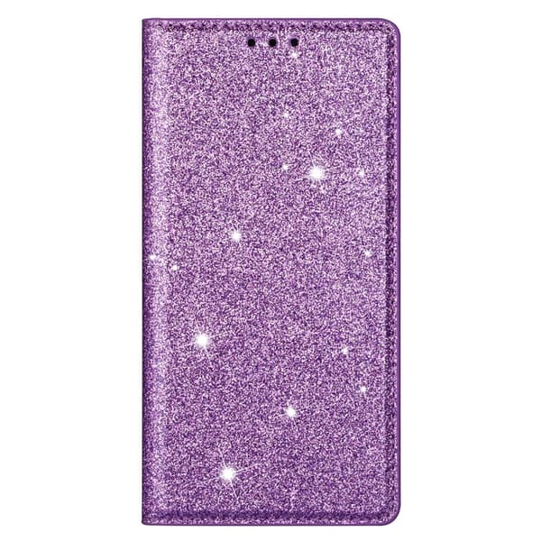 Glitter Plånboksfodral Samsung Galaxy S22 Ultra Lila