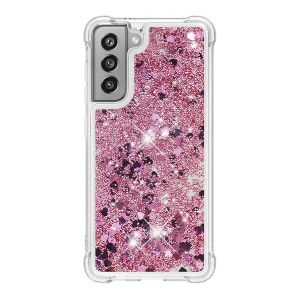Glitter Bling TPU Case Samsung Galaxy S21 FE Roséguld