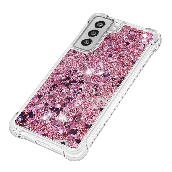 Glitter Bling TPU Case Samsung Galaxy S21 FE Roséguld