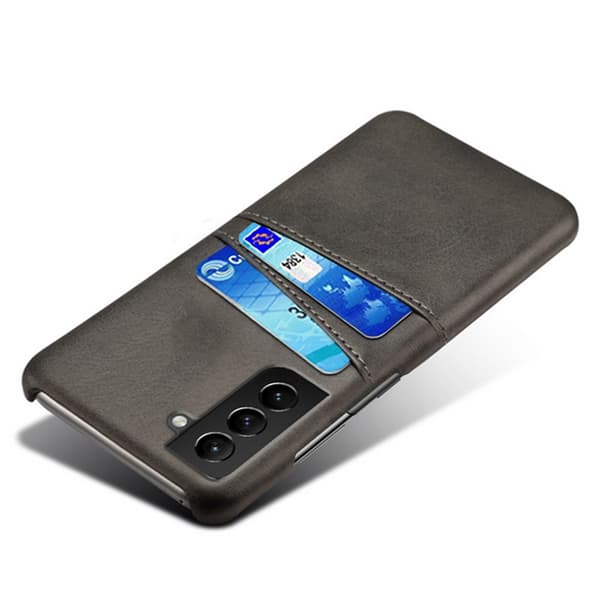 Läderskal Kortfack Samsung Galaxy S21 FE Svart
