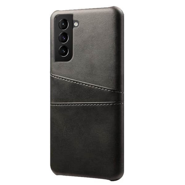 Läderskal Kortfack Samsung Galaxy S21 FE Svart