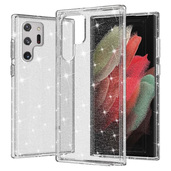 Samsung Galaxy S22 Ultra Skal Glitter Transparent