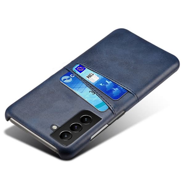 Läderskal Kortfack Samsung Galaxy S22 Plus Blå