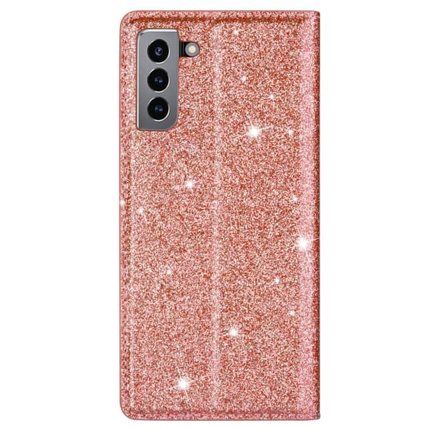 Glitter Plånboksfodral Samsung Galaxy S22 Plus Roséguld