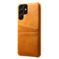 Miniatyrbild 2 av 4: Läderskal Kortfack Samsung Galaxy S22 Ultra Cognac