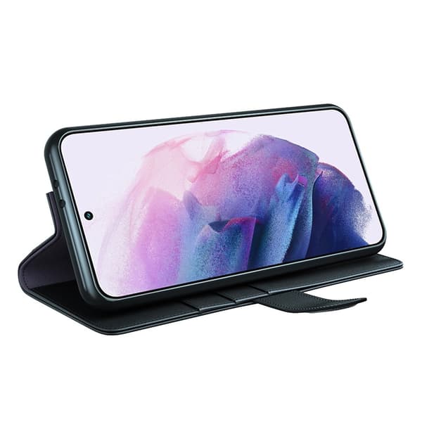 Äkta Läderfodral Samsung Galaxy S22 Plus Svart