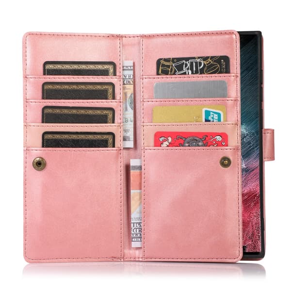 Plånboksfodral Multi-Slot Samsung Galaxy S22 Ultra Roséguld