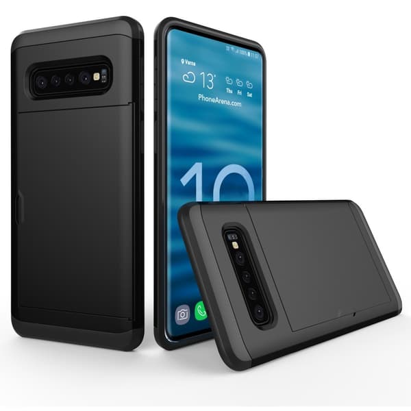 Skal Med Kortfack Samsung Galaxy S10 Svart