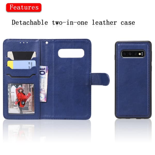 Magnet Leather Wallet Samsung Galaxy S10 Blå