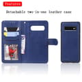 Miniatyrbild 2 av 6: Magnet Leather Wallet Samsung Galaxy S10 Blå