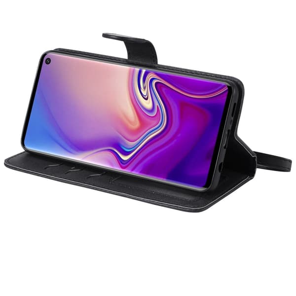 Magnet Leather Wallet Samsung Galaxy S10 Svart