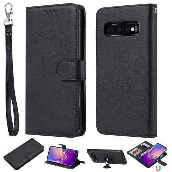 Magnet Leather Wallet Samsung Galaxy S10 Svart