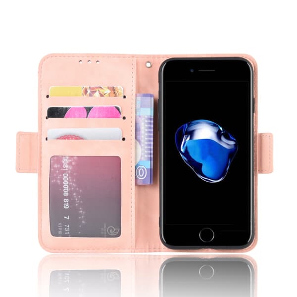 Multi Slot Plånboksfodral iPhone 7/8/SE Rosa