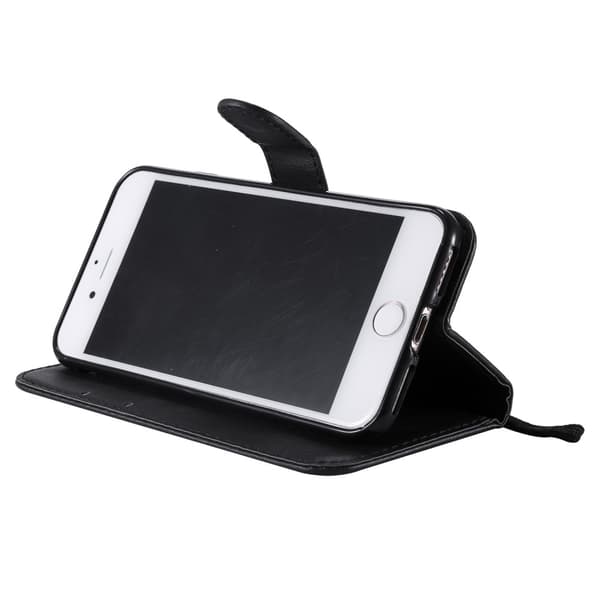 Magnet Leather Wallet iPhone 7/8/SE Svart