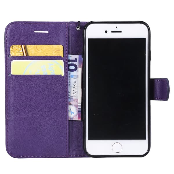 Magnet Leather Wallet iPhone 7/8/SE Lila