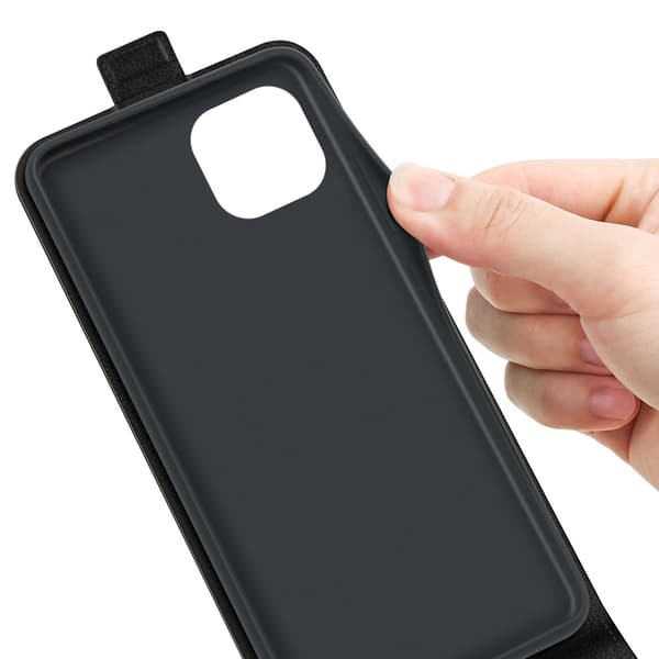 Läder Flip Fodral iPhone 14 Svart