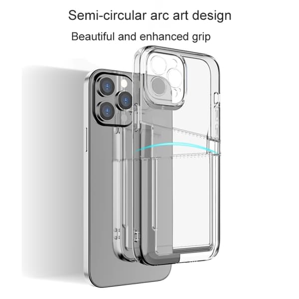 Skal Med Kortfack iPhone 14 Transparent