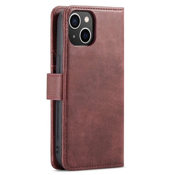 DG.MING 2-in-1 Magnet Wallet iPhone 14 Red