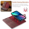 Miniatyrbild 7 av 10: DG.MING 2-in-1 Magnet Wallet iPhone 14 Red