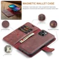 Miniatyrbild 8 av 10: DG.MING 2-in-1 Magnet Wallet iPhone 14 Red