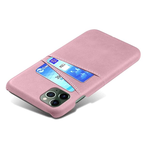 Läderskal Med Kortfack iPhone 14 Rosa