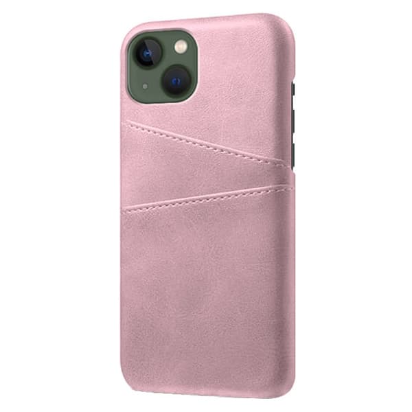 Läderskal Med Kortfack iPhone 14 Rosa