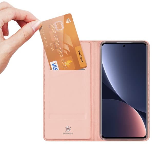 Dux Ducis Skin Pro Läderfodral Xiaomi 12 Pro Rosa