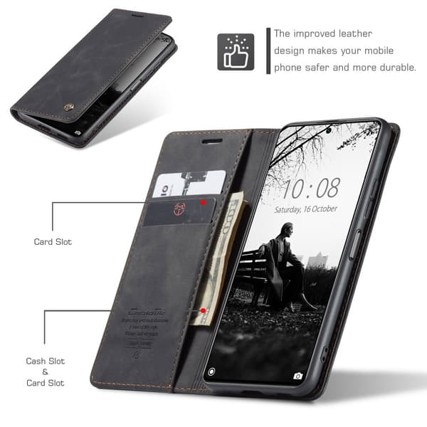 CaseMe Slim Plånboksfodral Xiaomi 11T/11T Pro Svart