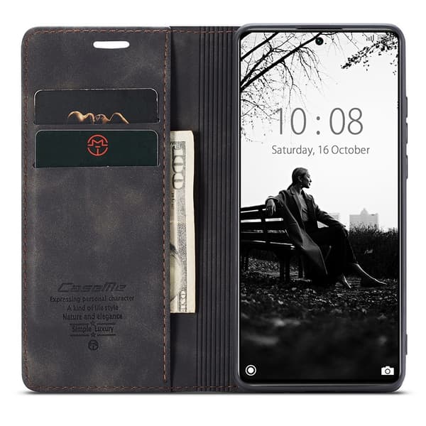 CaseMe Slim Plånboksfodral Xiaomi 11T/11T Pro Svart