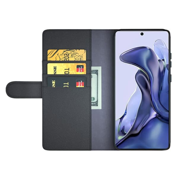 Äkta Läderfodral Xiaomi 11T/11T Pro Svart