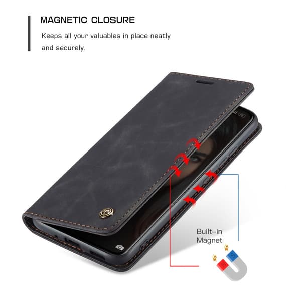 CaseMe Slim Plånboksfodral Xiaomi 12 Pro Svart