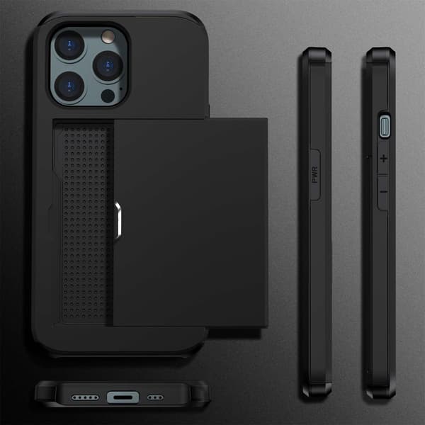 Skal Med Kortfack iPhone 14 Pro Max Svart
