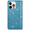 Miniatyrbild 7 av 7: Glitter Plånboksfodral iPhone 14 Pro Max Blå