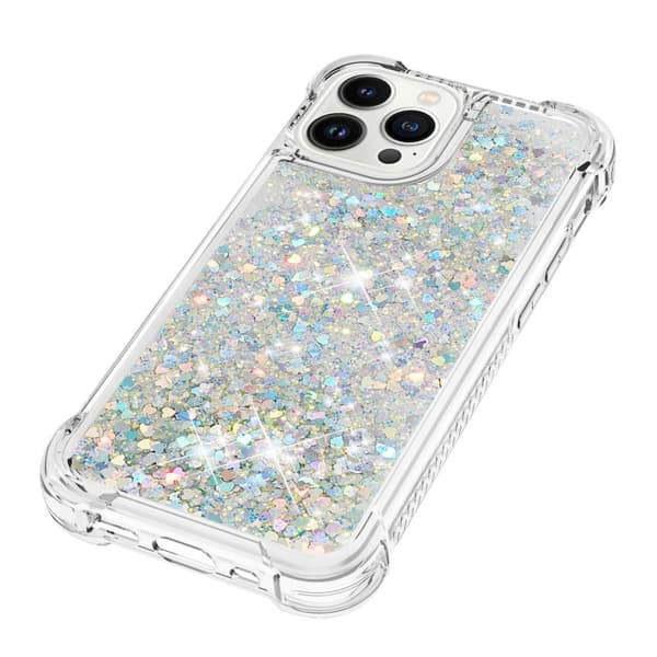 Glitter Bling TPU Case iPhone 14 Pro Silver