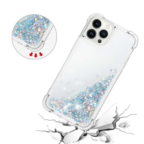 Glitter Bling TPU Case iPhone 14 Pro Silver