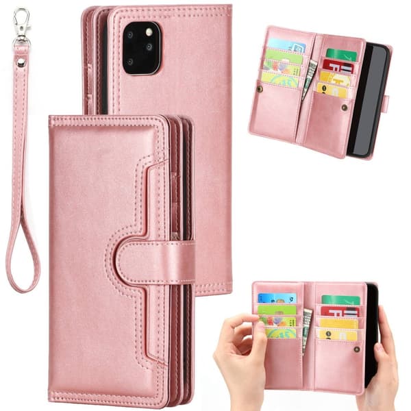 Plånboksfodral Multi-Slot iPhone 14 Pro Max Roséguld