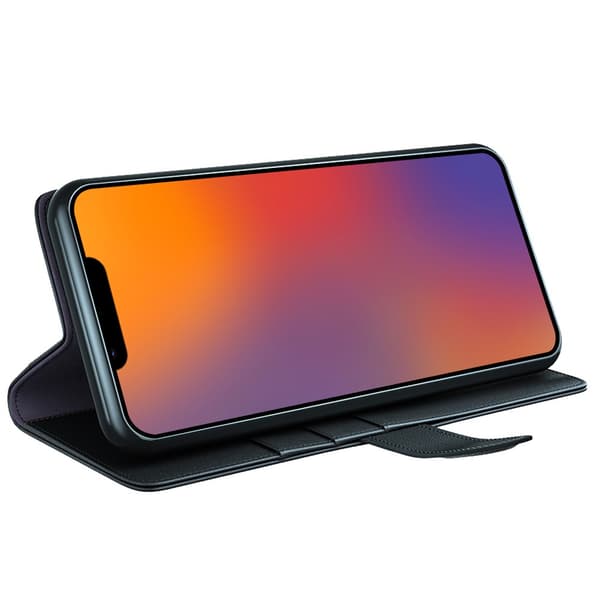 Äkta Läderfodral iPhone 14 Plus Svart