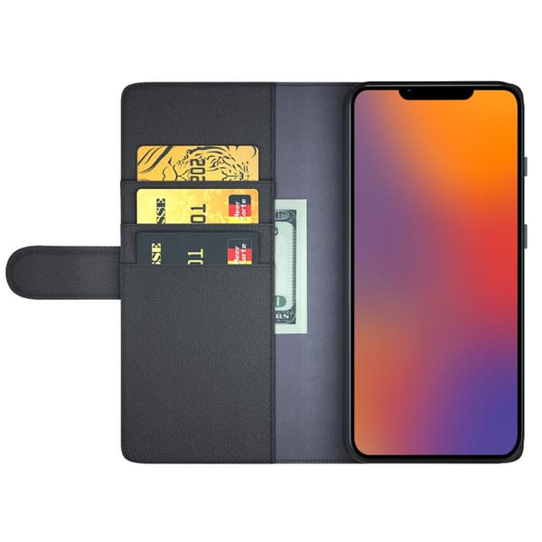 Äkta Läderfodral iPhone 14 Plus Svart