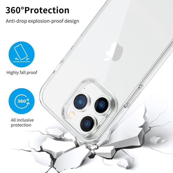 Stöttåligt TPU Skal iPhone 14 Pro Transparent